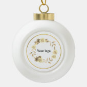 Einfaches und elegantes Logo für die Firma C Keramik Kugel-Ornament (Vorderseite)