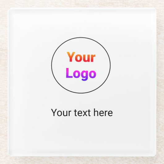 Einfaches und elegantes Logo für die Firma   Glasuntersetzer (Vorderseite)