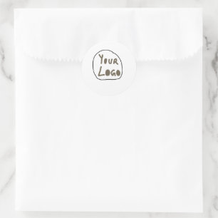 Einfaches und elegantes Logo für die Firma Runder Aufkleber