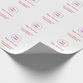 Einfaches und elegantes Logo Geschenkpapier (Ecke)