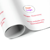 Einfaches und elegantes Logo Geschenkpapier (Rolleneckpunkt)