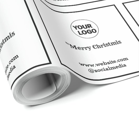 Einfaches und elegantes Logo Geschenkpapier (Rolleneckpunkt)