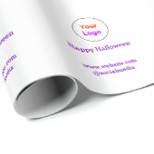 Einfaches und elegantes Logo Geschenkpapier (Rolleneckpunkt)