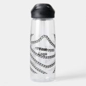 Einfaches und elegantes Logo hier Trinkflasche (Rückseite)
