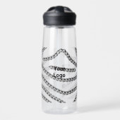 Einfaches und elegantes Logo hier Trinkflasche (Vorne)
