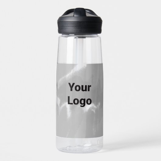 Einfaches und elegantes Logo hier Trinkflasche (Vorne)