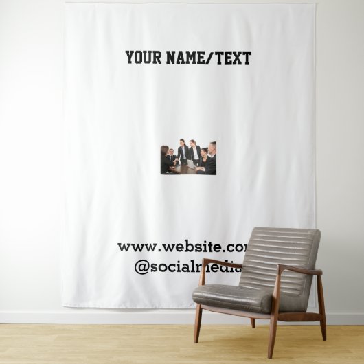 Einfaches und elegantes Logo Wandteppich (Beispiel)