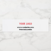 Einfaches und elegantes Logo Wasserflaschenetikett (Einzelnes Label)