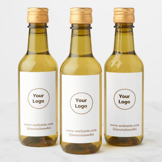 Einfaches und elegantes Logo Weinetikett (Flaschen)