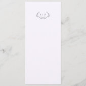 Einfaches und elegantes minimalistisches Hochzeits Programm (Rückseite)