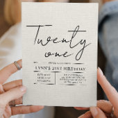 Einfaches und elegantes Party aus der Canva 21. Einladung