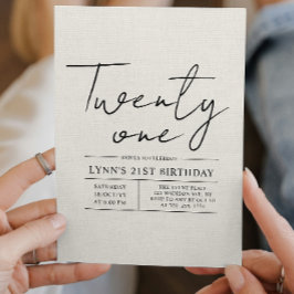 Einfaches und elegantes Party aus der Canva 21. Einladung