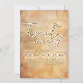 Einfaches und elegantes Party zum 21. Geburtstag Einladung (Vorderseite)