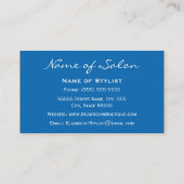 Einfaches und elegantes Restaurant im Dazzling Blu Visitenkarte (Rückseite)