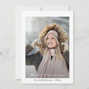 Einfaches und elegantes rosa Frohe Weihnachten Fot