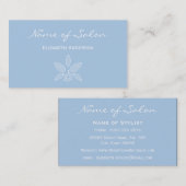 Einfaches und elegantes Salon in Placid Light Blue Visitenkarte (Vorne/Hinten)