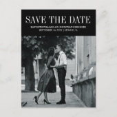 Einfaches und elegantes Save the Date Foto Postkar Ankündigungspostkarte (Vorderseite)