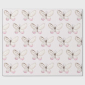 Einfaches und elegantes Schmetterlingspapier Geschenkpapier (Flach)