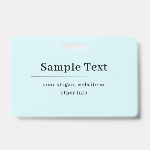 Einfaches und elegantes Texttemplate Hellblau Ausweis