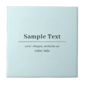 Einfaches und elegantes Texttemplate | Hellblau Fliese (Vorderseite)