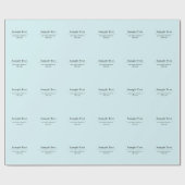 Einfaches und elegantes Texttemplate | Hellblau Geschenkpapier (Flach)