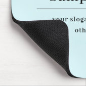 Einfaches und elegantes Texttemplate | Hellblau Mousepad (Ecke)