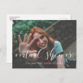 Einfaches und elegantes Virtual Brautparty Foto Postkarte (Vorne/Hinten)