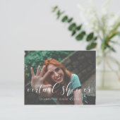 Einfaches und elegantes Virtual Brautparty Foto Postkarte (Stehend Vorderseite)