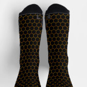 Einfaches und elegantes Wabenmuster in schwarz Socken (Oben)