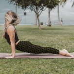Einfaches und elegantes Wabenmuster schwarz gelb Leggings<br><div class="desc">Honigbienen thematisches Muster mit Wabenhexagonen. Hauptfarben dieses eleganten Designs: schwarz und gelb.</div>