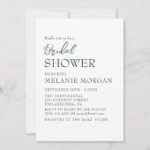 Einfaches und elegantes weißes Brautparty Einladung (Vorderseite)