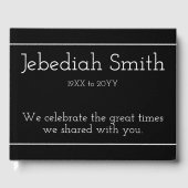 Einfaches und freundliches Beileid Gästebuch (Vorderseite)