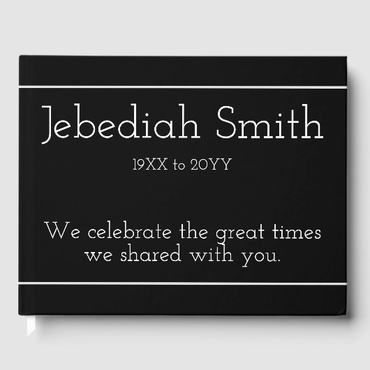 Einfaches und freundliches Beileid Gästebuch (Vorderseite)