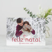 Einfaches und Geburts- WeihnachtsFoto des Feiertagskarte (Stehend Vorderseite)