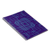 Einfaches und geometrisch blaues Design Notizblock (Rechte Seite)