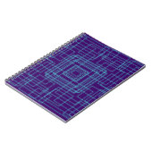 Einfaches und geometrisch blaues Design Notizblock (Linke Seite)