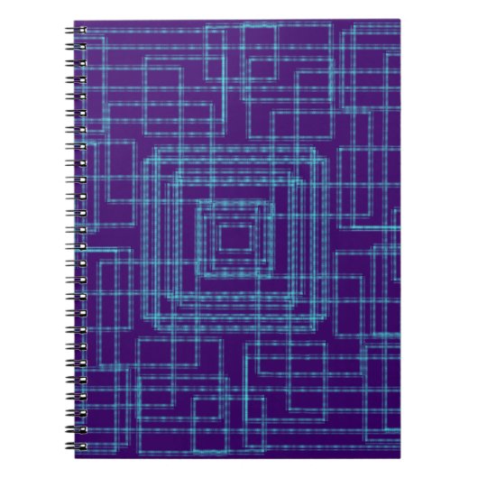 Einfaches und geometrisch blaues Design Notizblock (Vorderseite)