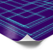 Einfaches und geometrisch blaues Design Poster (Ecke)