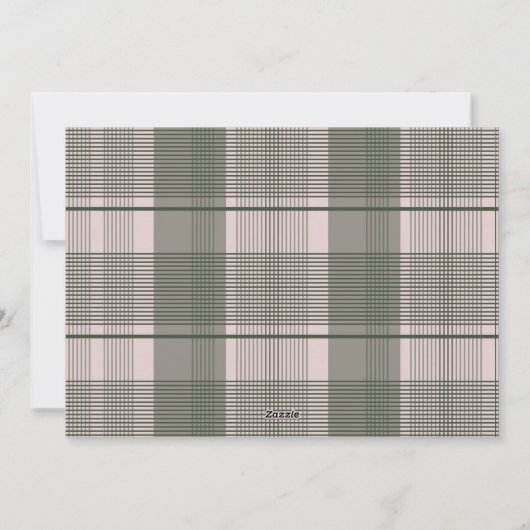 Einfaches und klassisches Land Kariert Weihnachten (Rückseite)