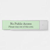 einfaches und minimales "Kein öffentlicher Zugang" Türschild (Vorderseite )