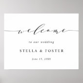 Einfaches und modernes Begrüßungszeichen Poster (Vorne)