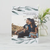 Einfaches und modernes botanisches Foto Feiertagskarte (Stehend Vorderseite)