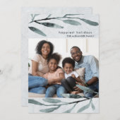 Einfaches und modernes botanisches Foto Feiertagskarte (Vorne/Hinten)