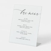 Einfaches und modernes Calligrafy-Bar Menu Sockelschild (Vorderseite)