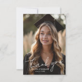 Einfaches und modernes Foto Abschluss Vielen Dank Dankeskarte (Vorderseite)