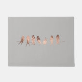 Einfaches und modernes Grau und Imitat-kupferne Fußmatte (Vorderseite)