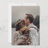 Einfaches und modernes handgeschriebenes Skript-Fo Save The Date (Vorderseite)