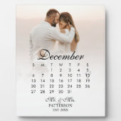 Einfaches und modernes Hochzeitdatum Fotoplatte (Vorderseite)