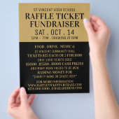 Einfaches und modernes Raffle Ticket Fundraiser Ev Flyer (Hand)