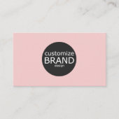 Einfaches und modernes rosa Logo Visitenkarte (Vorderseite)